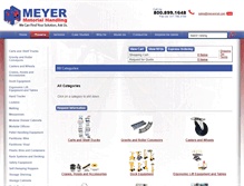 Tablet Screenshot of material-handling-equipment.meyermat.com